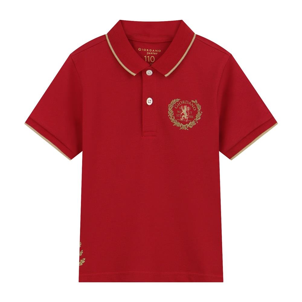Junior Pique Woven Collar Short Sleeve Slim Fit - Giordano Online