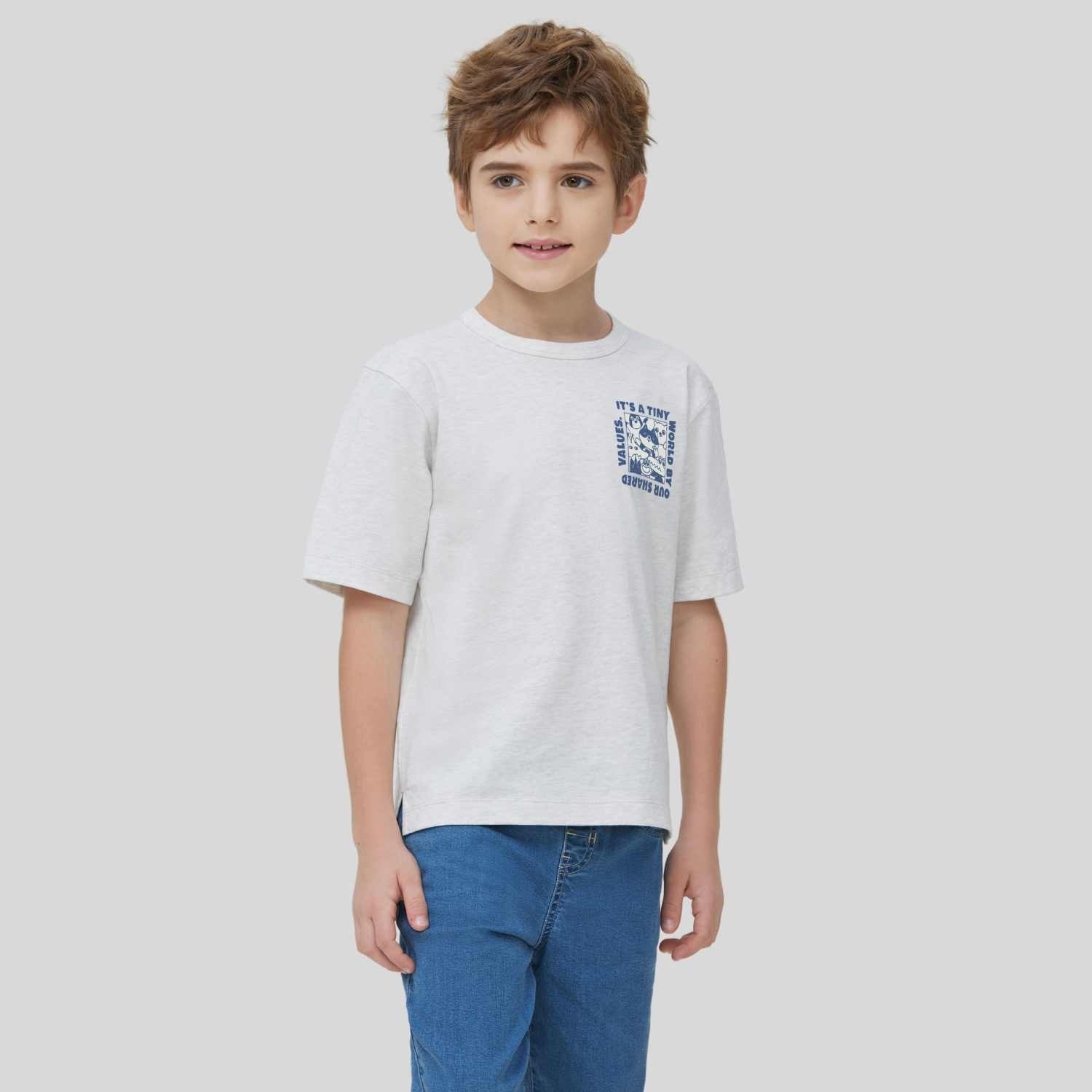 Junior's Cotton Jersey Crew Neck Print Tee - Giordano