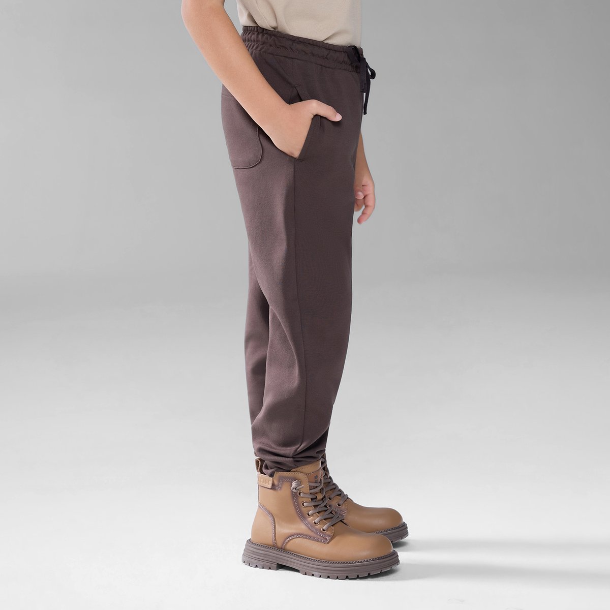 Junior's Interlock Regular Taper Elastic Waist Jogger - Giordano Online