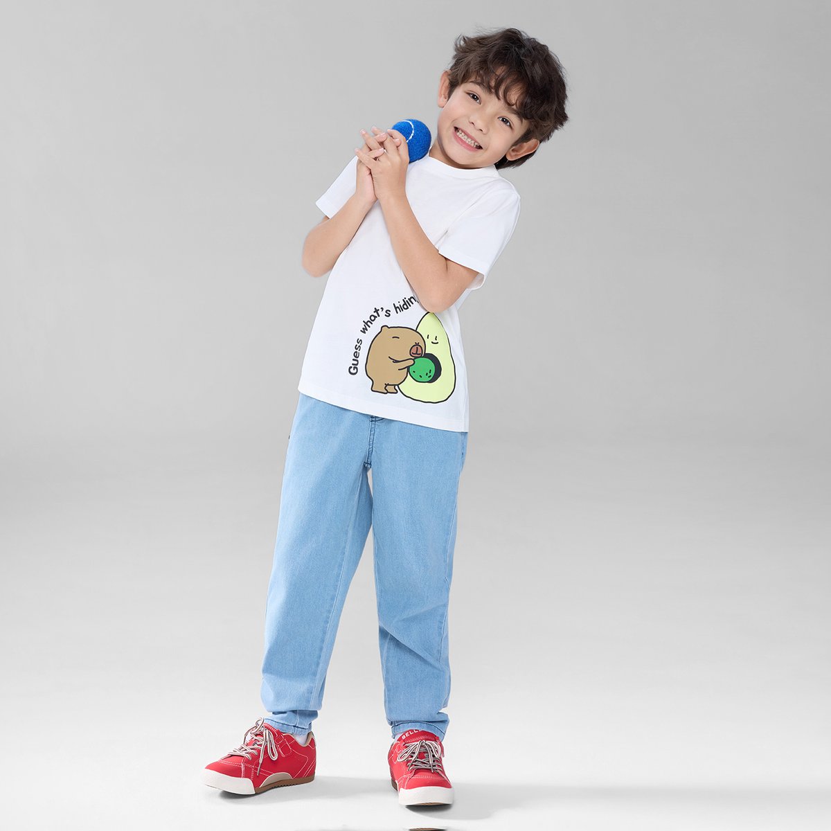 Junior's Jersey Crew Neck Regular Print Tee - White - Giordano Online