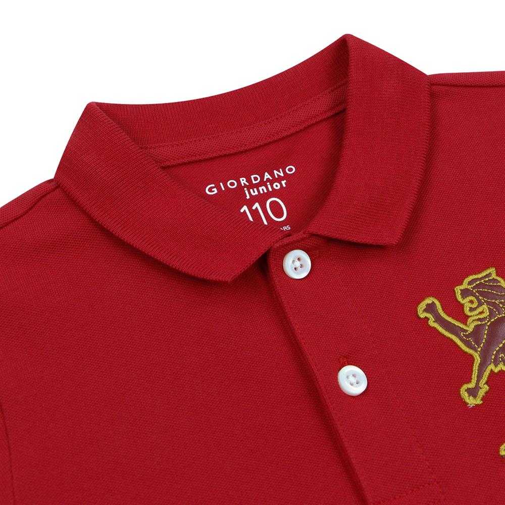 Junior's Lion Polo - Red - Giordano Online