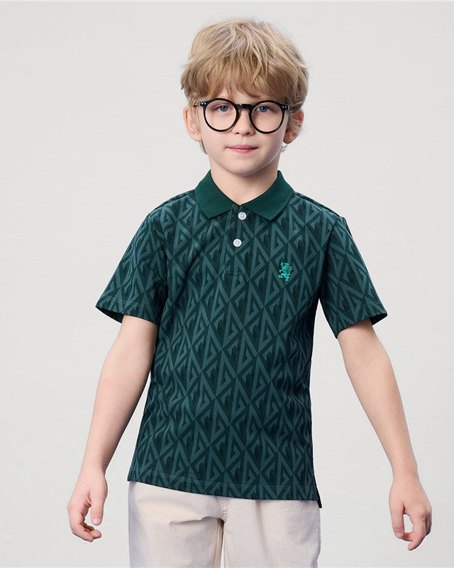 Junior's Pique Slim Fit Bold Embroidery Polo - Giordano Online