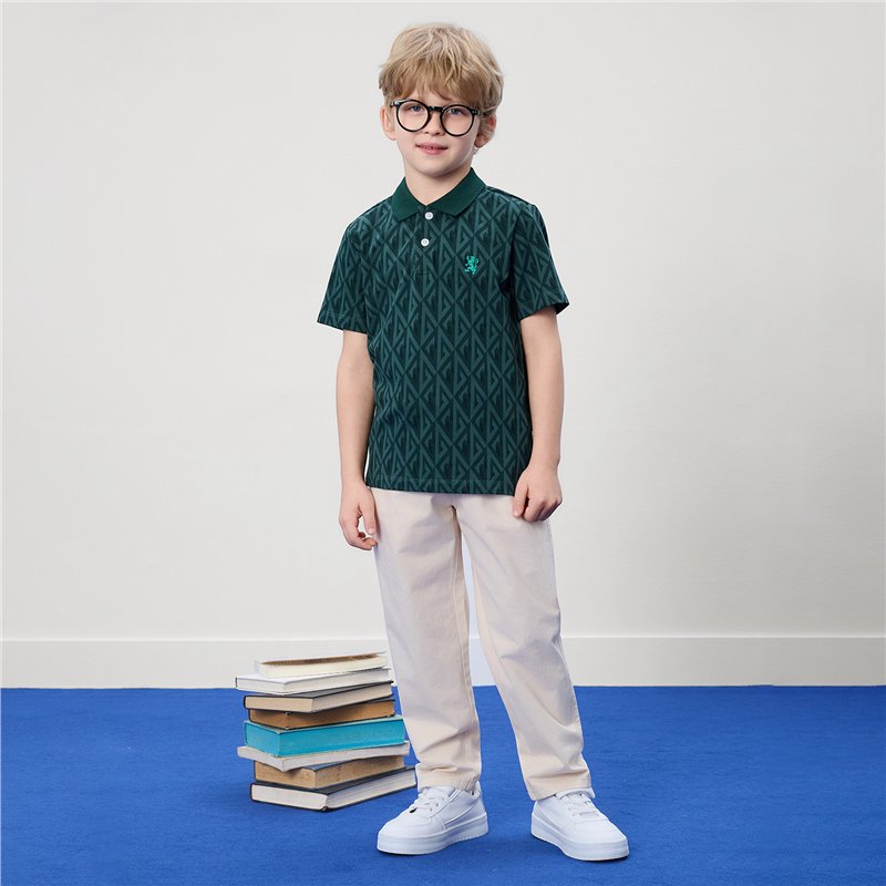 Junior's Pique Slim Fit Bold Embroidery Polo - Giordano Online