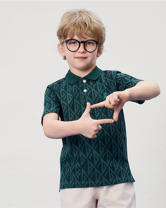 Junior's Pique Slim Fit Bold Embroidery Polo - Giordano Online