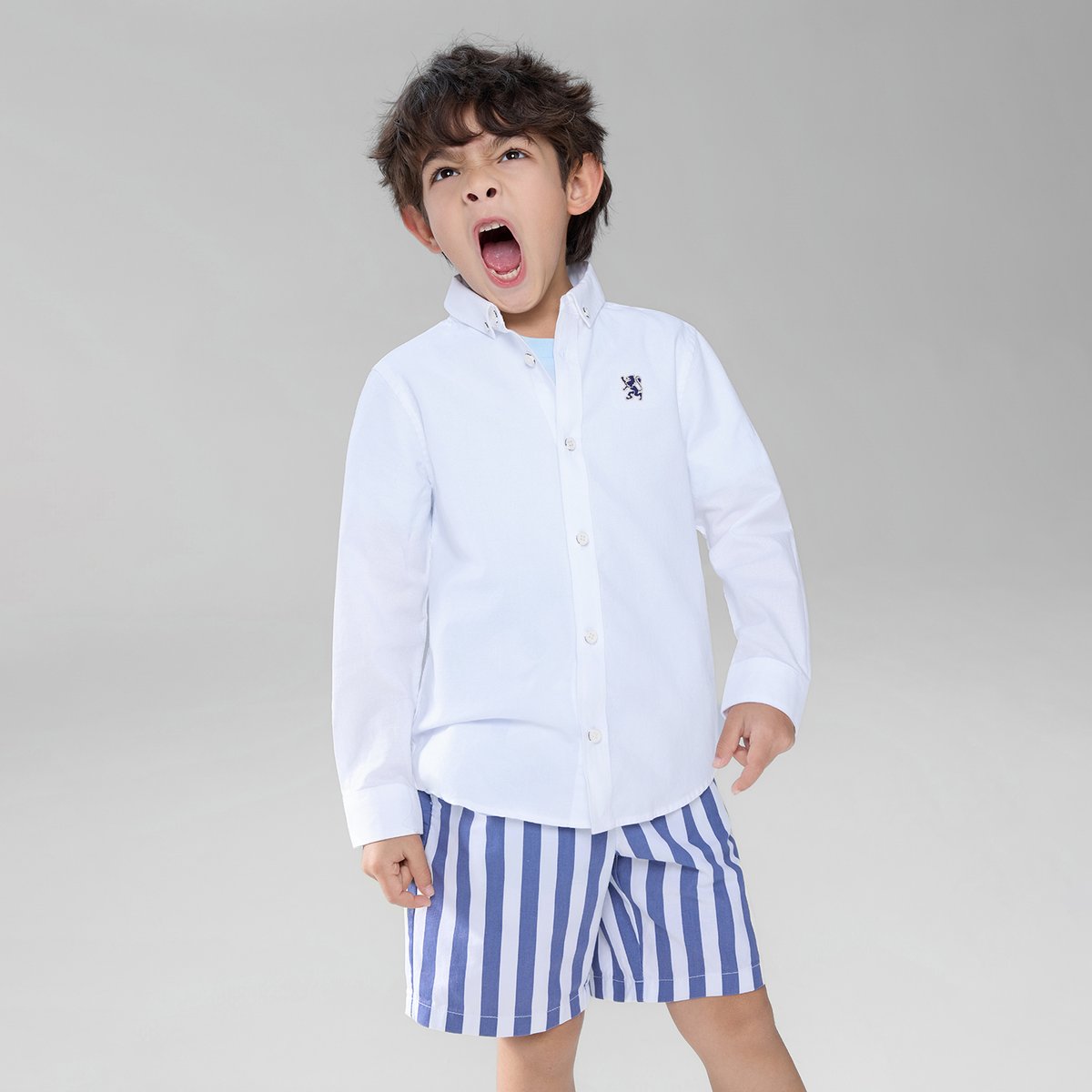 Junior's Regular Fit Embroidered Oxford Shirt - Giordano Online