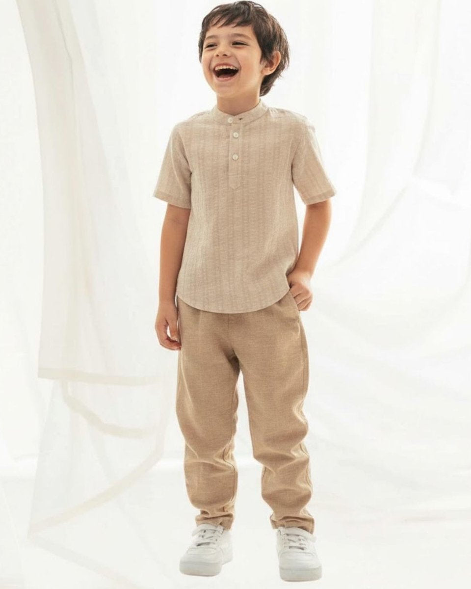 Junior's Regular Fit Linen Cotton Cropped Pants - Giordano Online