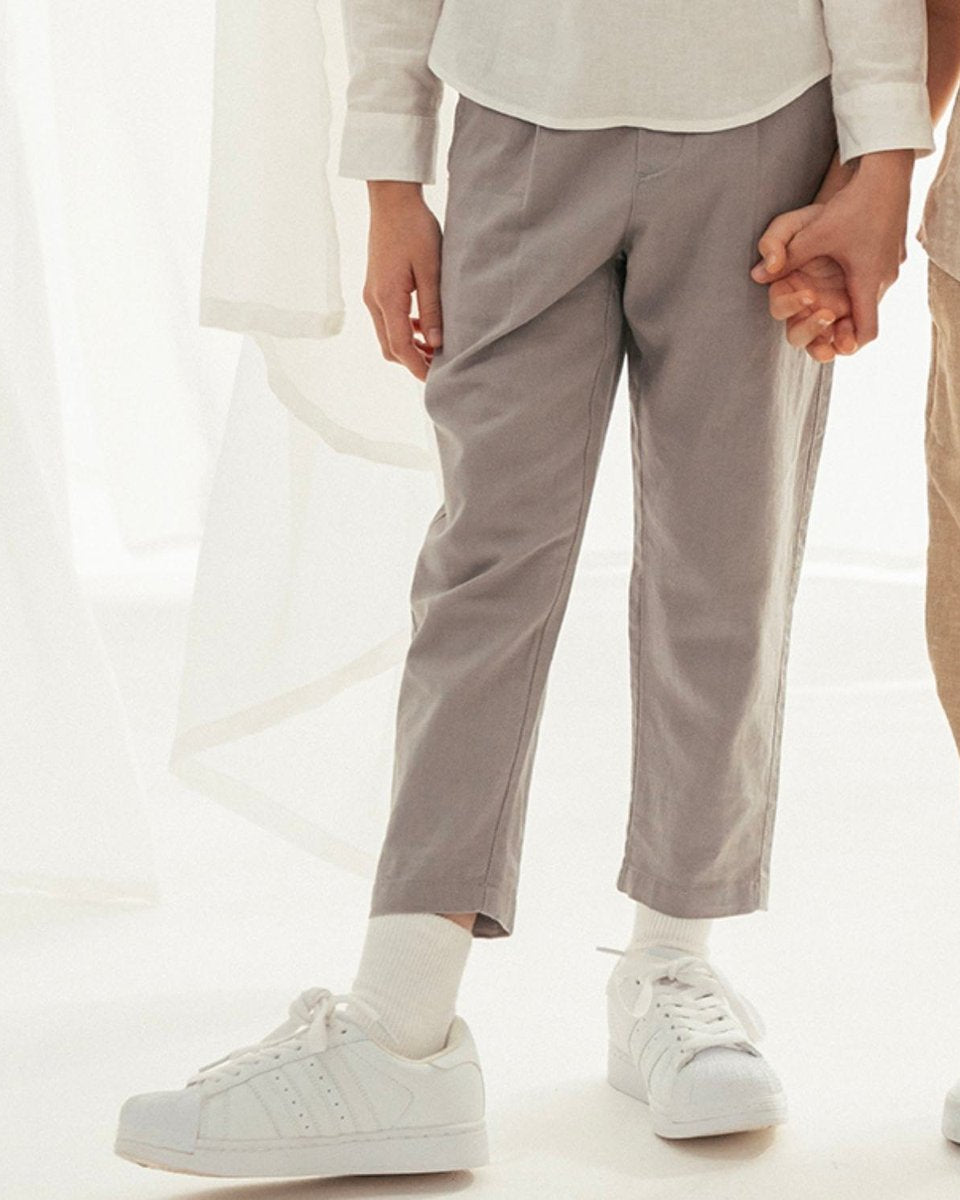 Junior's Regular Fit Linen Cotton Cropped Pants - Giordano Online