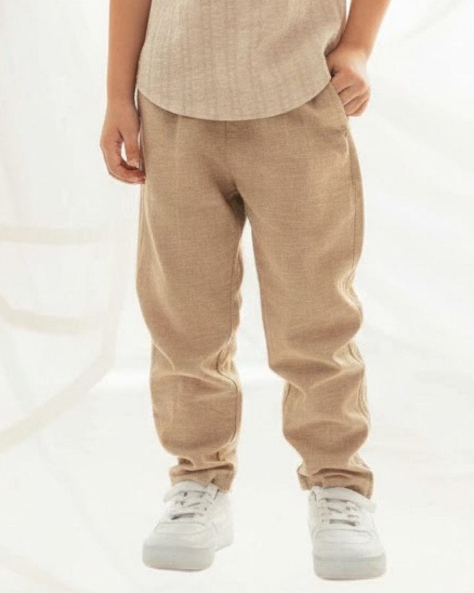 Junior's Regular Fit Linen Cotton Cropped Pants - Giordano Online