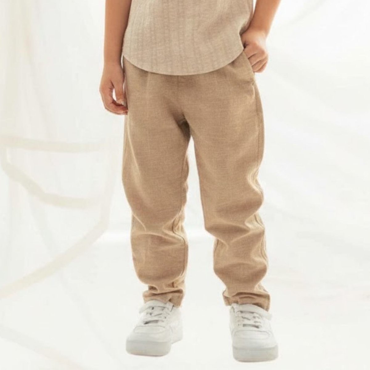 Junior's Regular Fit Linen Cotton Cropped Pants - Giordano Online