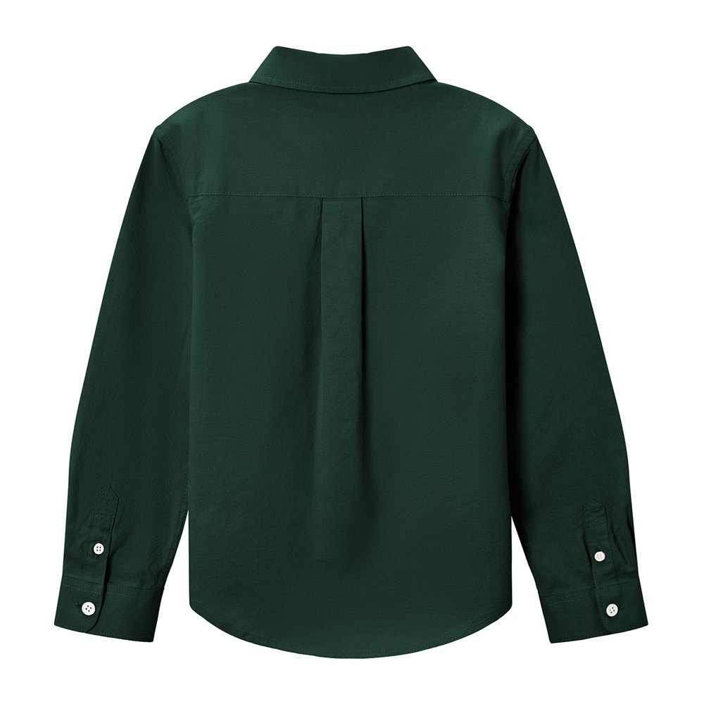 Junior's Regular Fit Oxford Shirt - Green - Giordano Online