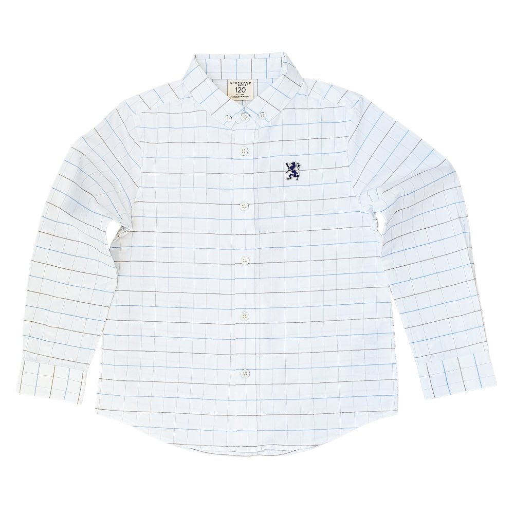 Junior's Regular Fit Oxford Shirt - White - Giordano Online