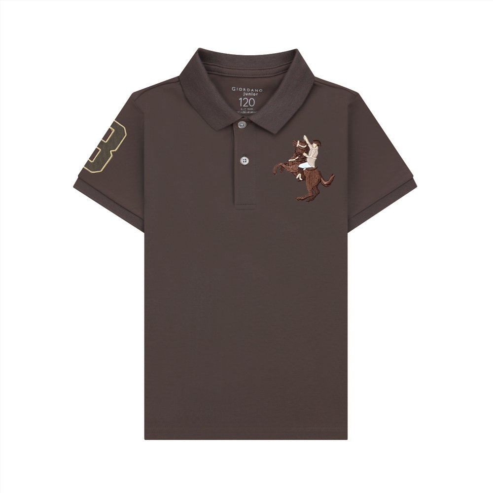 Junior's Slim Fit Embroidery Bold Polo - Giordano Online