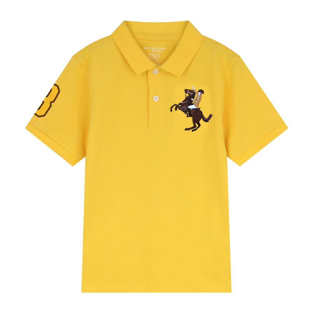 Junior's Slim Fit Embroidery Bold Polo - Giordano Online
