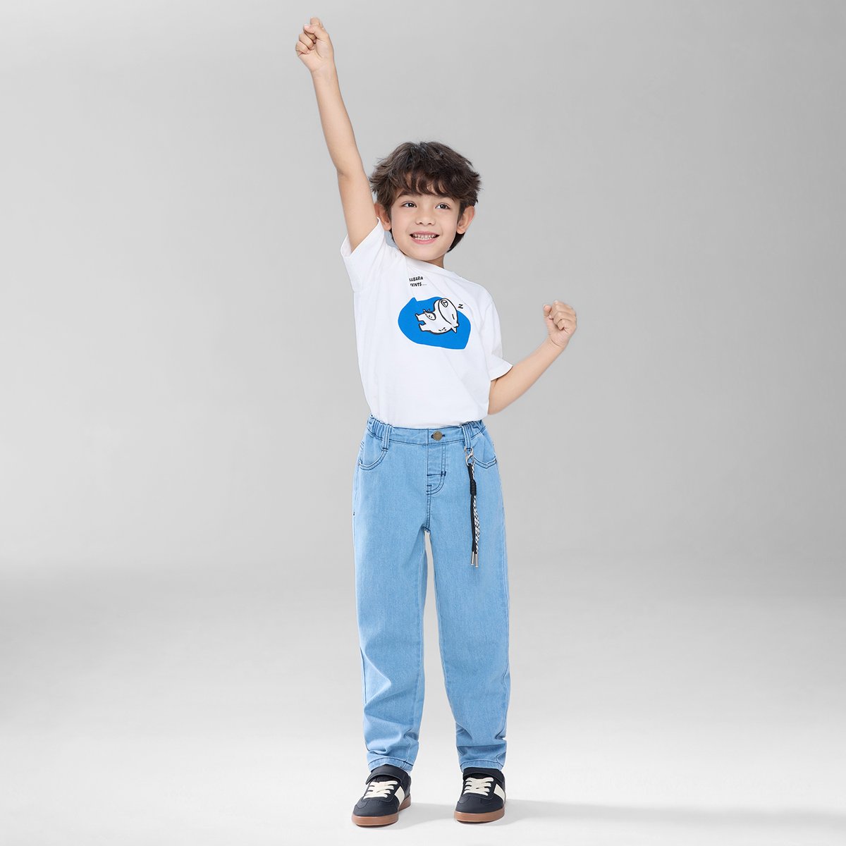 Kid's Mid - Rise Slim Taper Stretch Denim Jeans - Giordano Online