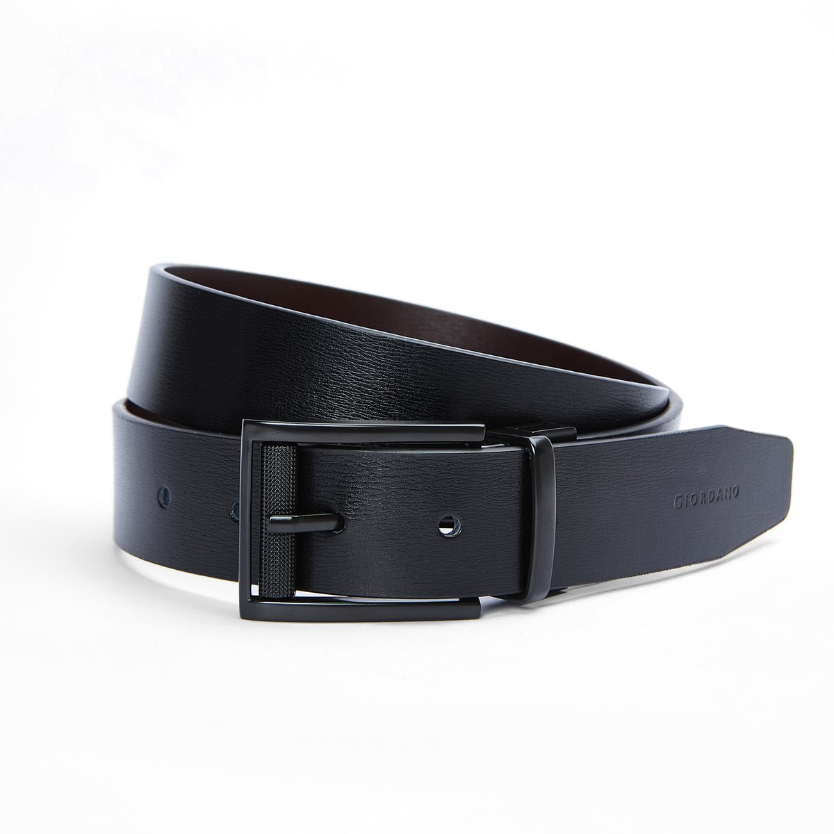 Leather Belt with Reversible Buckle - Giordano Online