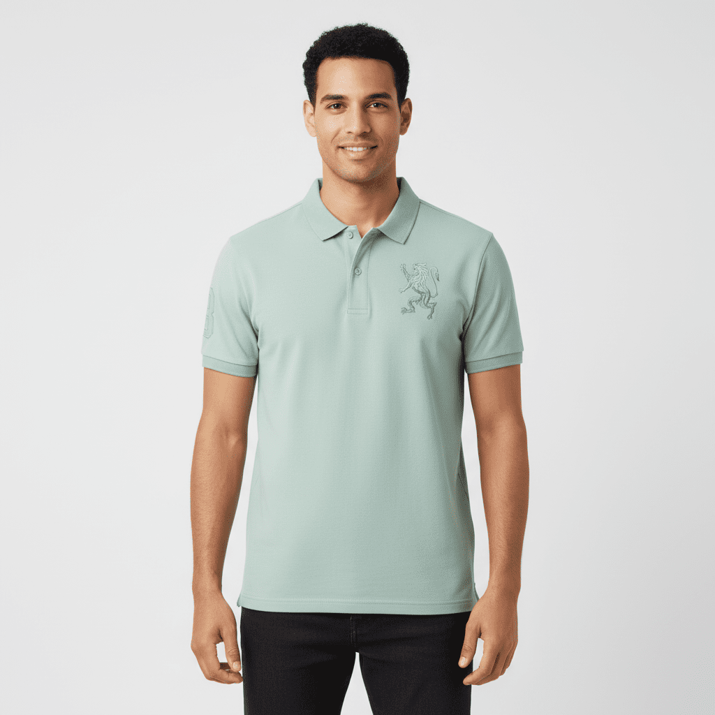 Men's 3D Lion Bold Embroidery Slim Fit Polo - Giordano Online