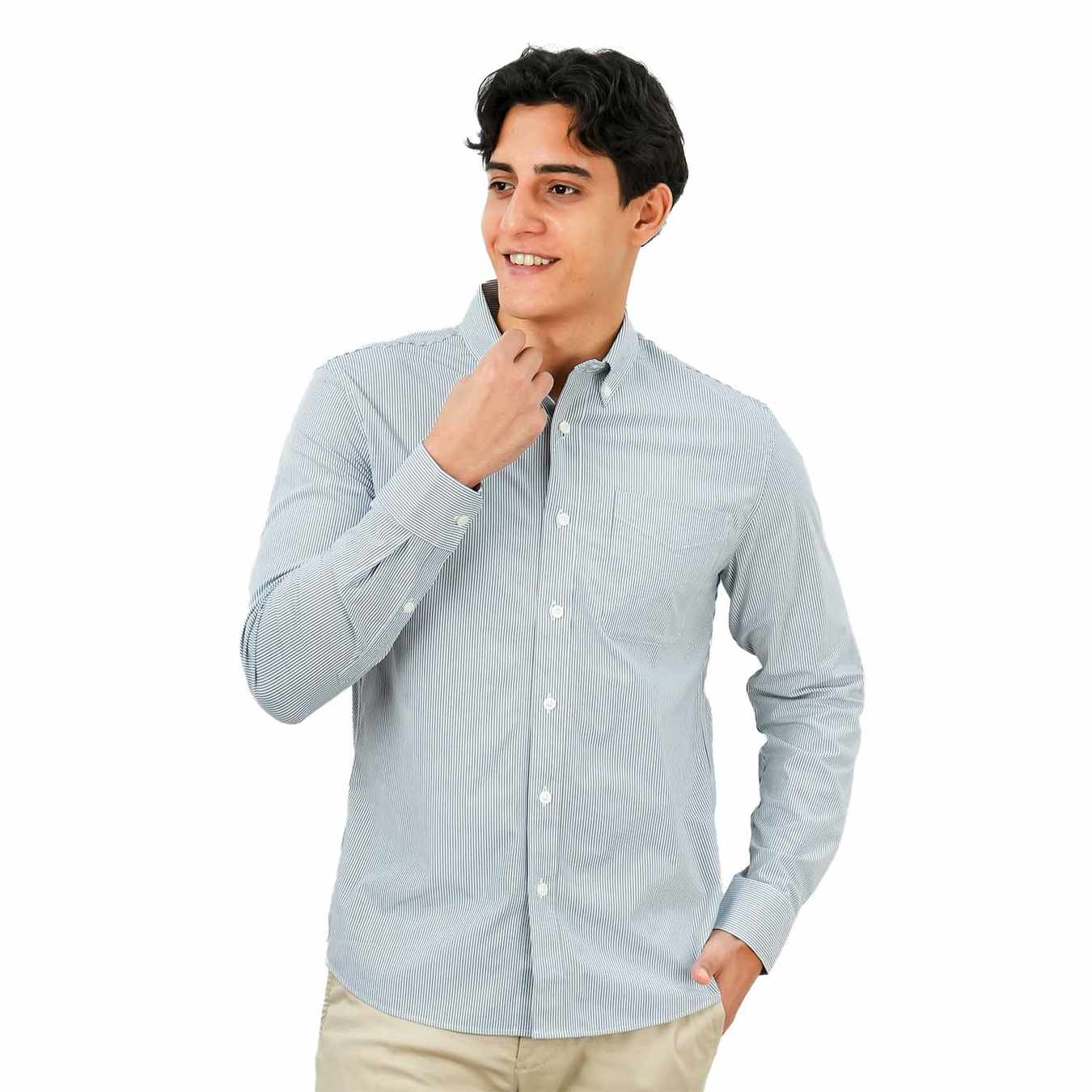 Men's Bamboo Blend Twill Shirt | Slim Fit, Cool Comfort - Multicolor - Giordano Online