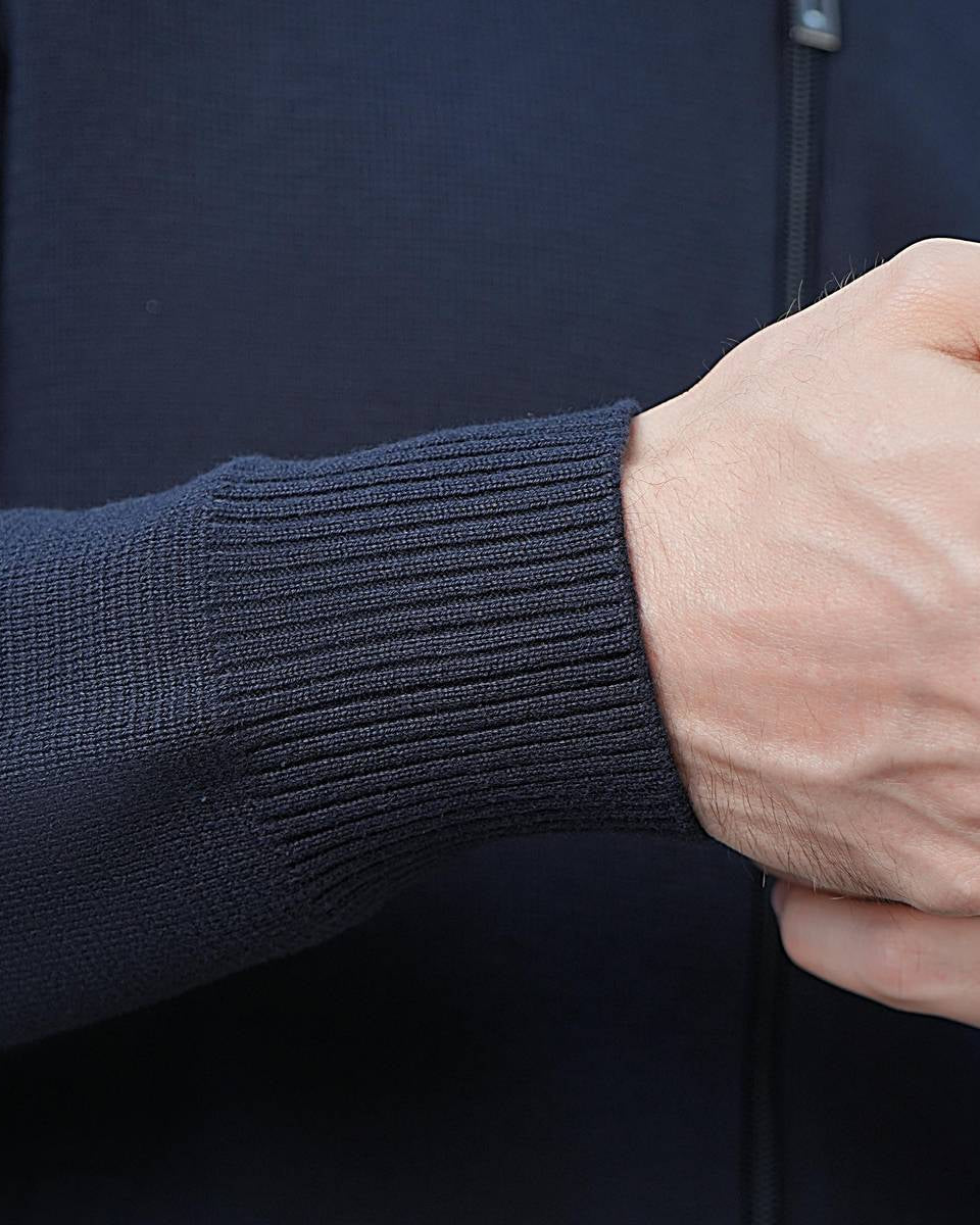 Men's Cotton - Acrylic Texture Stitch Mock Neck Raglan Cardigan - Giordano Online