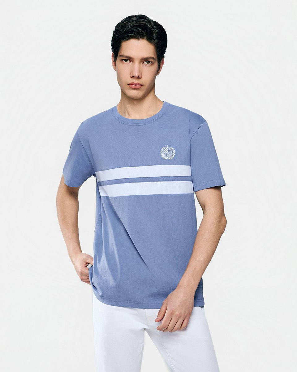 Men's Cotton Crew Neck Slim Fit Print T-Shirt - Giordano Online