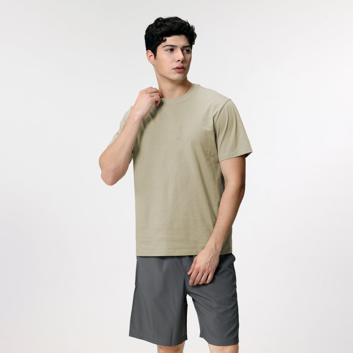 Men's Cotton Jersey Crew Neck Regular Tee (Beau Monde) - Giordano Online