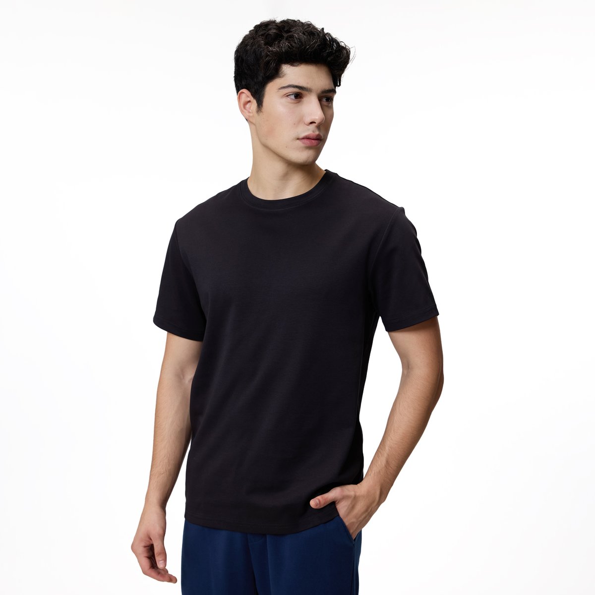 Men's Cotton Jersey Crew Neck Regular Tee (Beau Monde) - Giordano Online