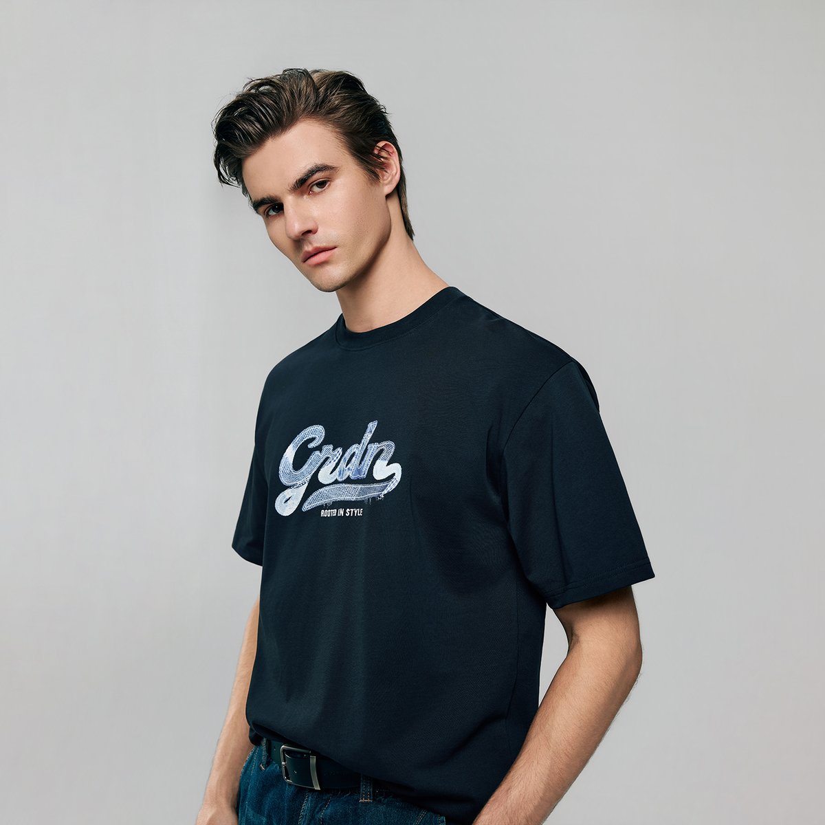 Men's Cotton Jersey Crew Neck Short Sleeve Relaxed Print Tee - Giordano Online