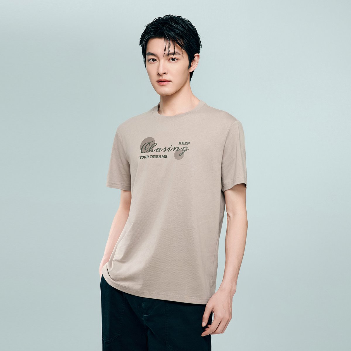 Men's Cotton Jersey Crew‑Neck Print Tee - Giordano Online