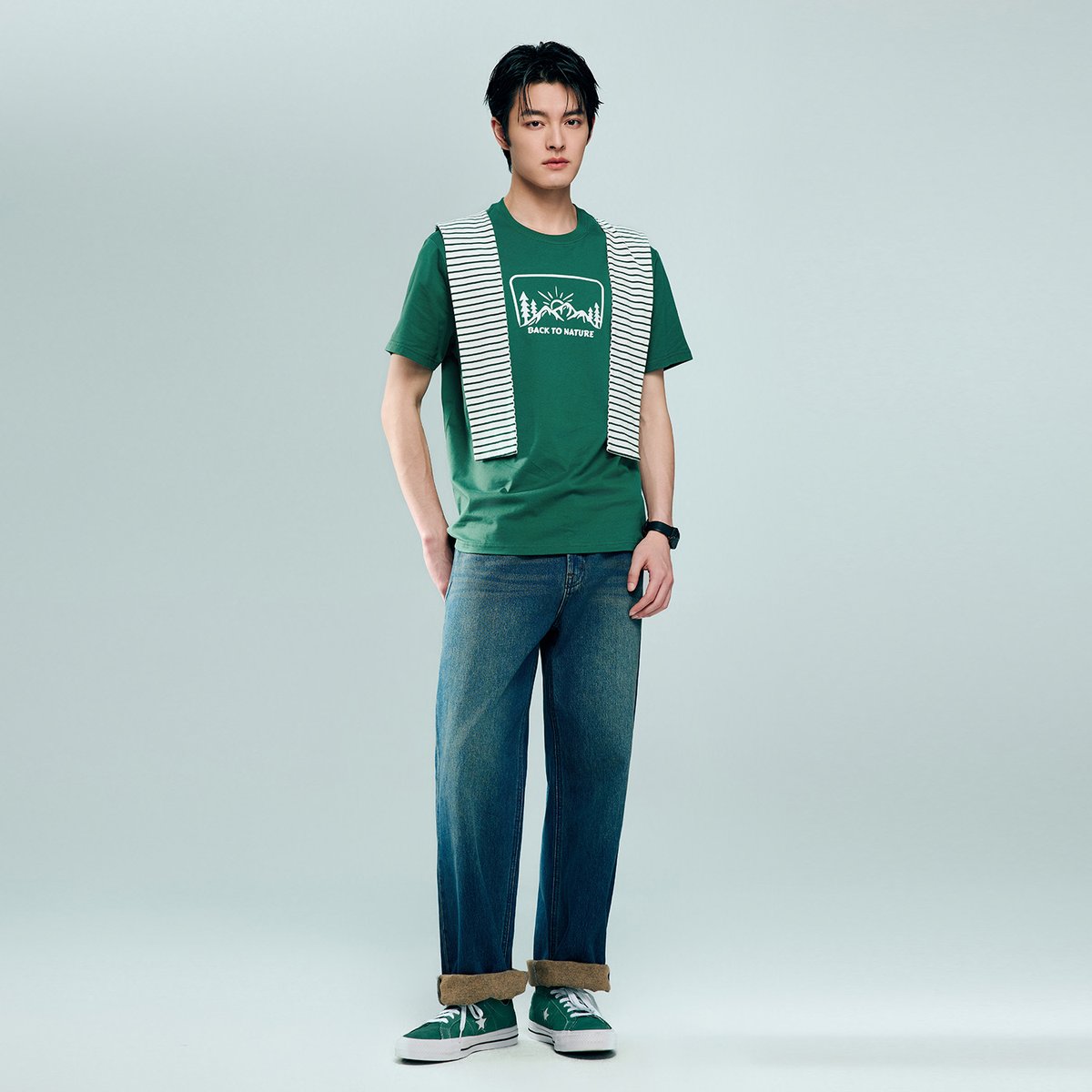 Men's Cotton Jersey Crew‑Neck Print Tee - Giordano Online