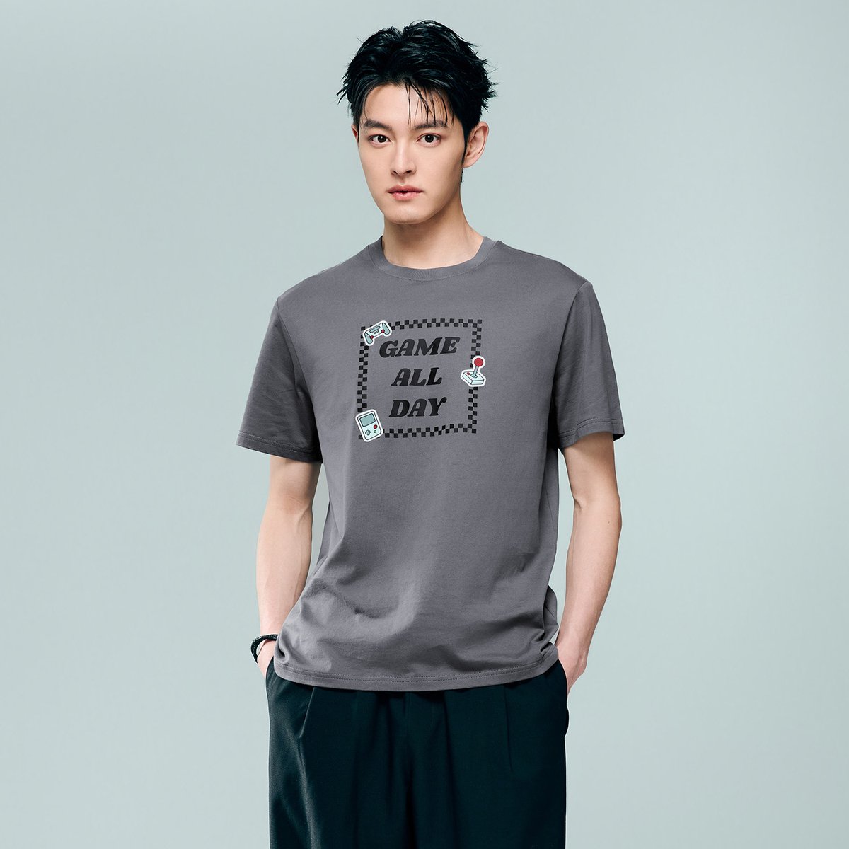 Men's Cotton Jersey Crew‑Neck Print Tee - Giordano Online