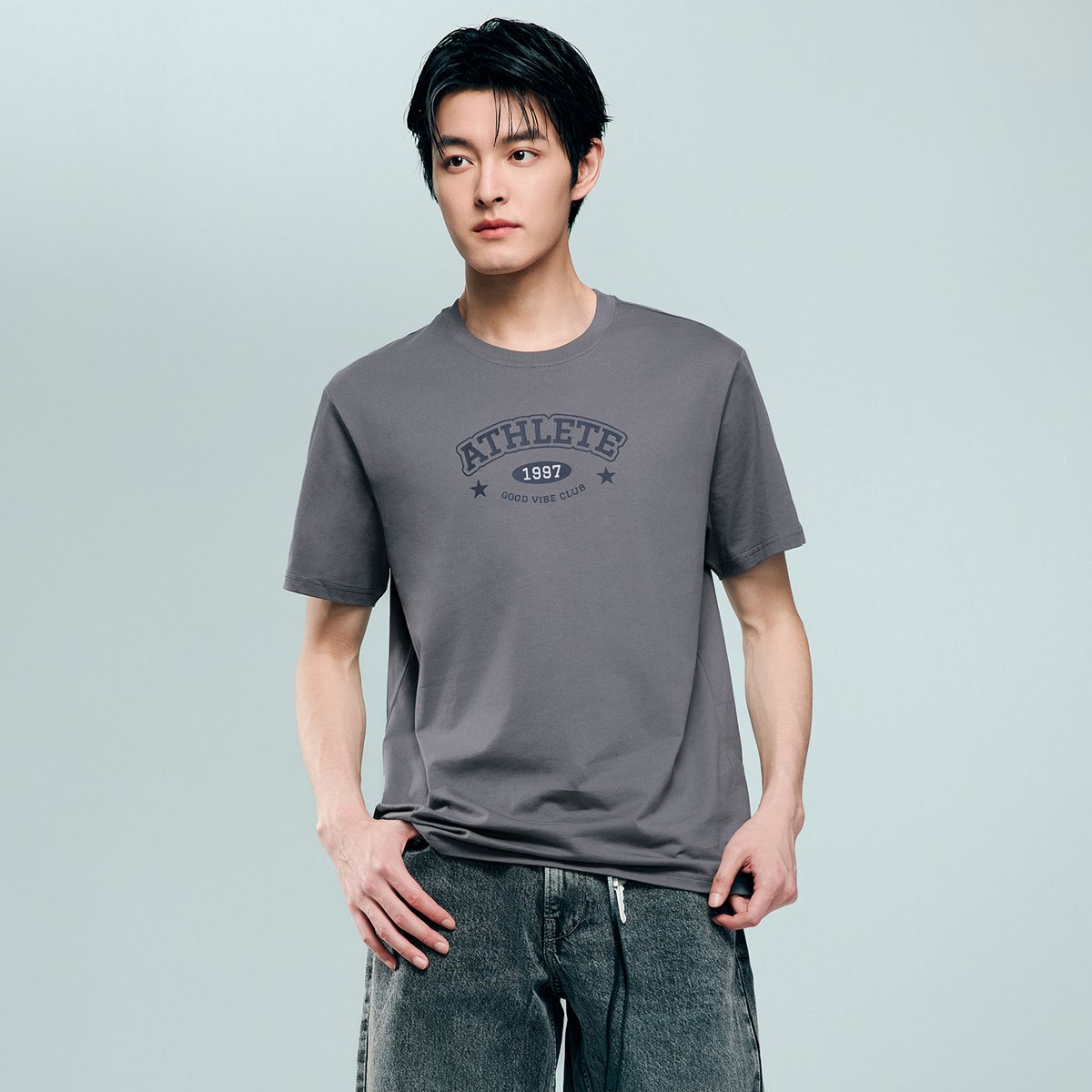 Men's Cotton Jersey Crew‑Neck Print Tee - Giordano Online