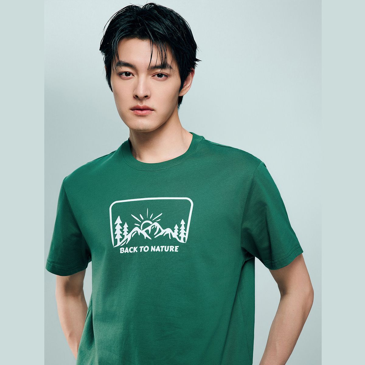 Men's Cotton Jersey Crew‑Neck Print Tee - Giordano Online