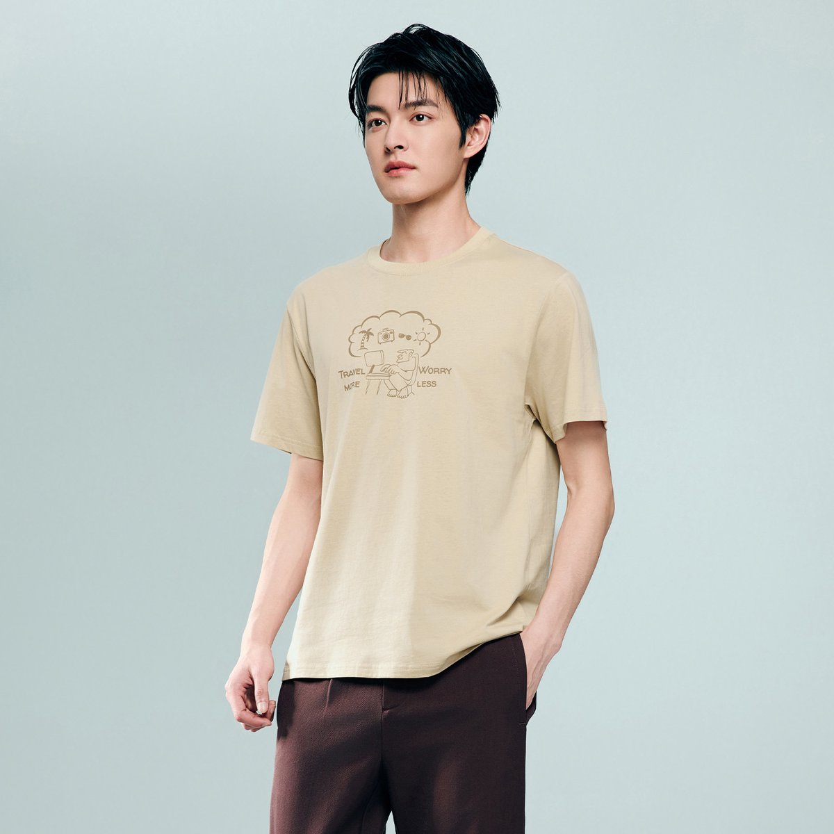 Men's Cotton Jersey Crew‑Neck Print Tee - Giordano Online