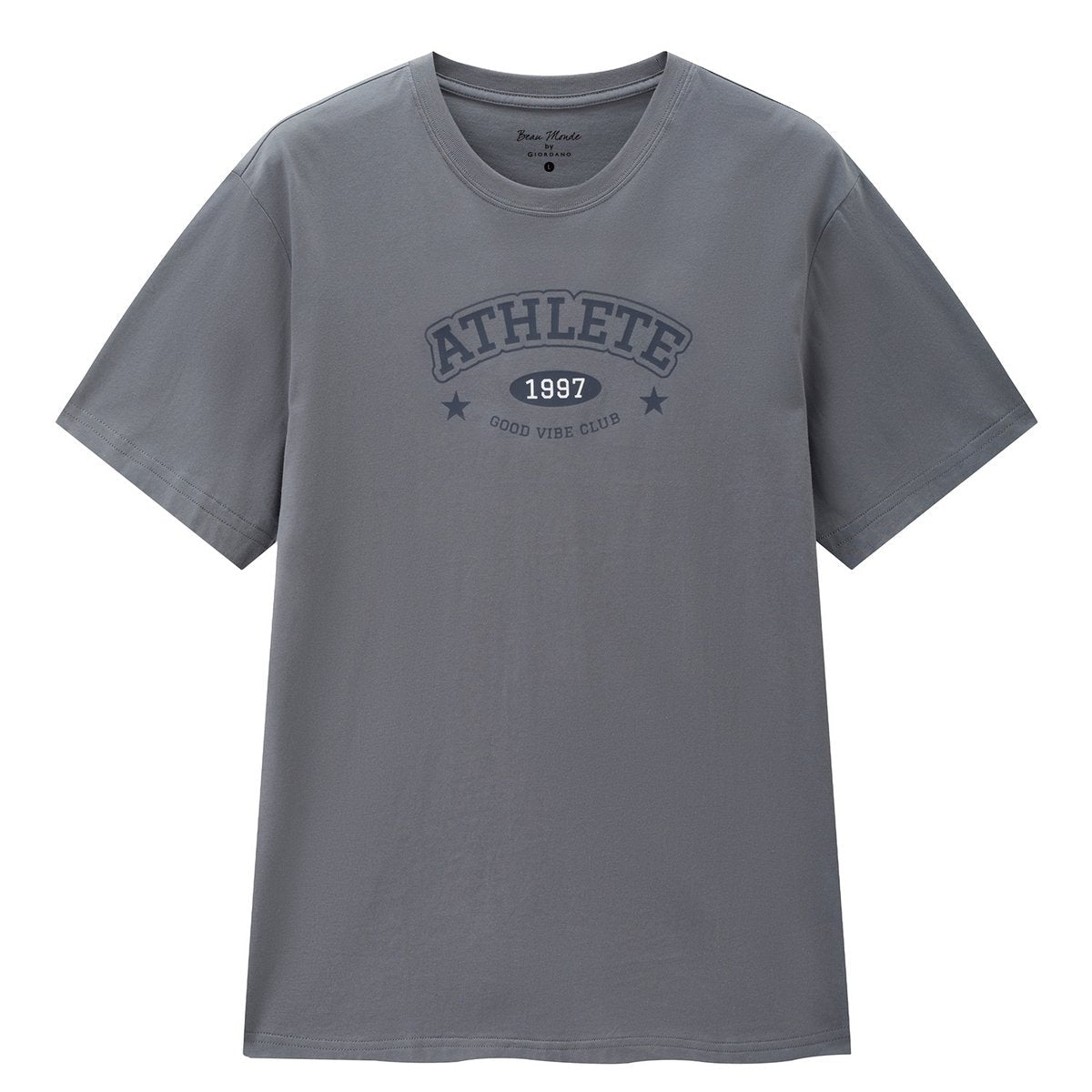 Men's Cotton Jersey Crew‑Neck Print Tee - Giordano Online