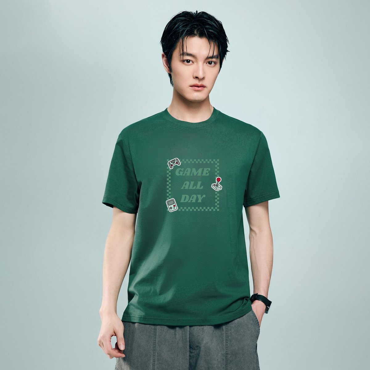 Men's Cotton Jersey Crew‑Neck Print Tee - Giordano Online