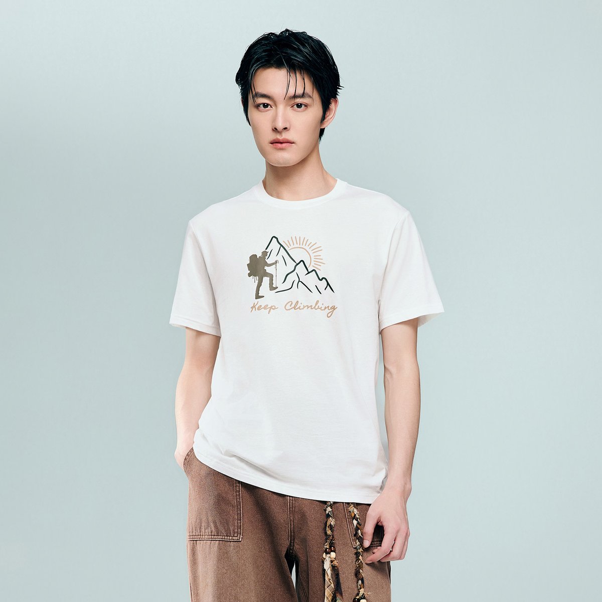 Men's Cotton Jersey Crew‑Neck Print Tee - Giordano Online