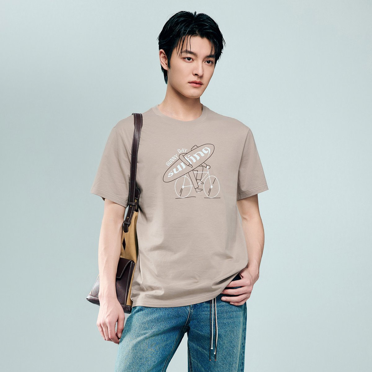 Men's Cotton Jersey Crew‑Neck Print Tee - Giordano Online