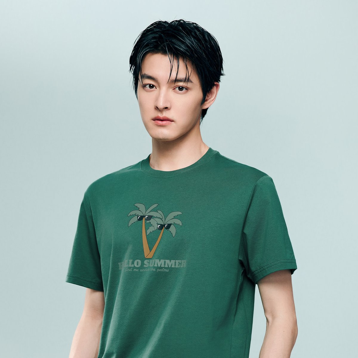 Men's Cotton Jersey Crew‑Neck Print Tee - Giordano Online