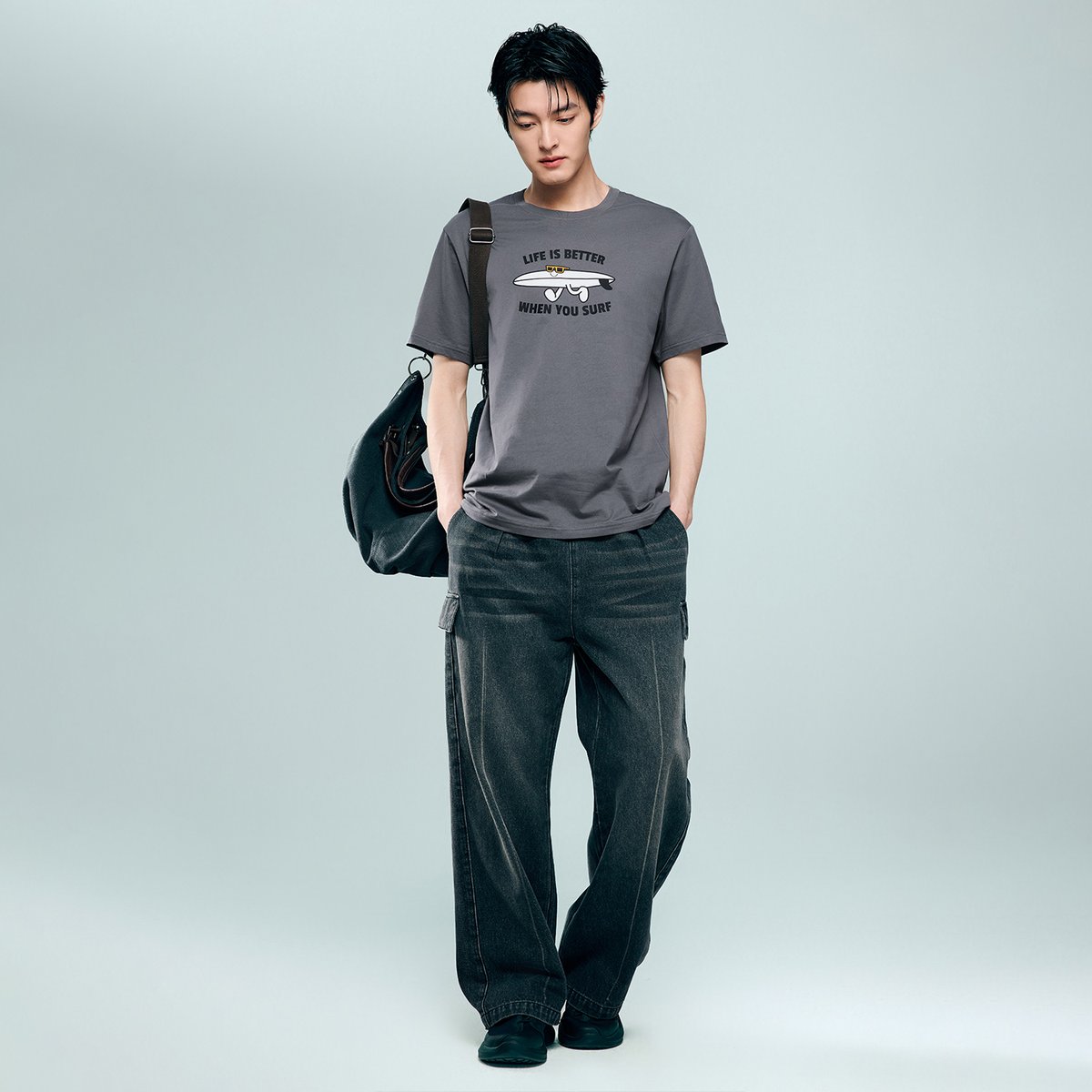 Men's Cotton Jersey Crew‑Neck Print Tee - Giordano Online