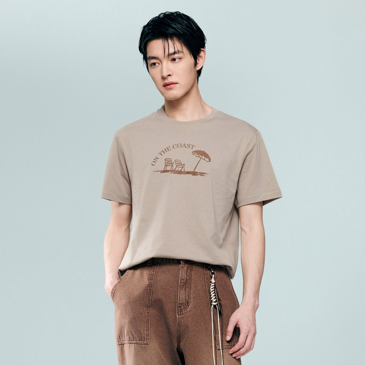 Men's Cotton Jersey Crew‑Neck Print Tee - Giordano Online