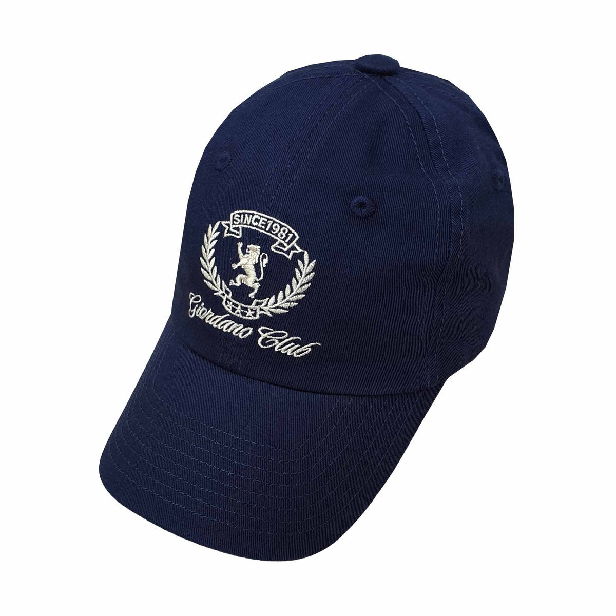 Men’s Cotton Twill Embroidered Adjustable Baseball Cap - Blue - Giordano Online