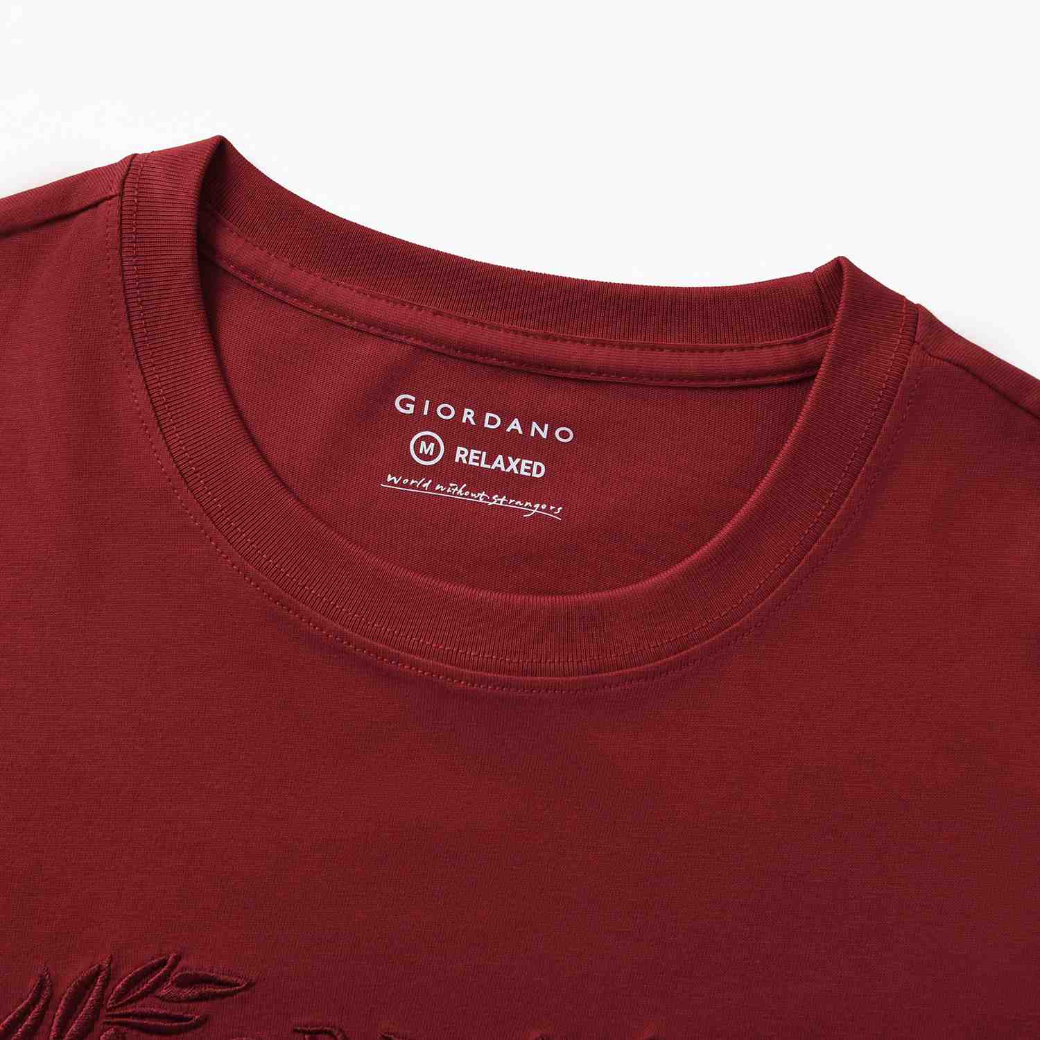 Men’s Crew Neck Short Sleeve Relax Fit Print Tee - Red - Giordano Online