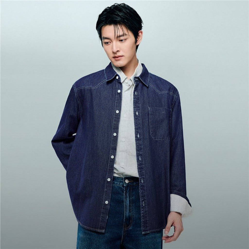 Men's Denim Relax Fit Shirt - Giordano Online