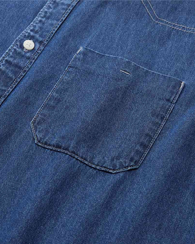 Men's Denim Relax Fit Shirt - Giordano Online