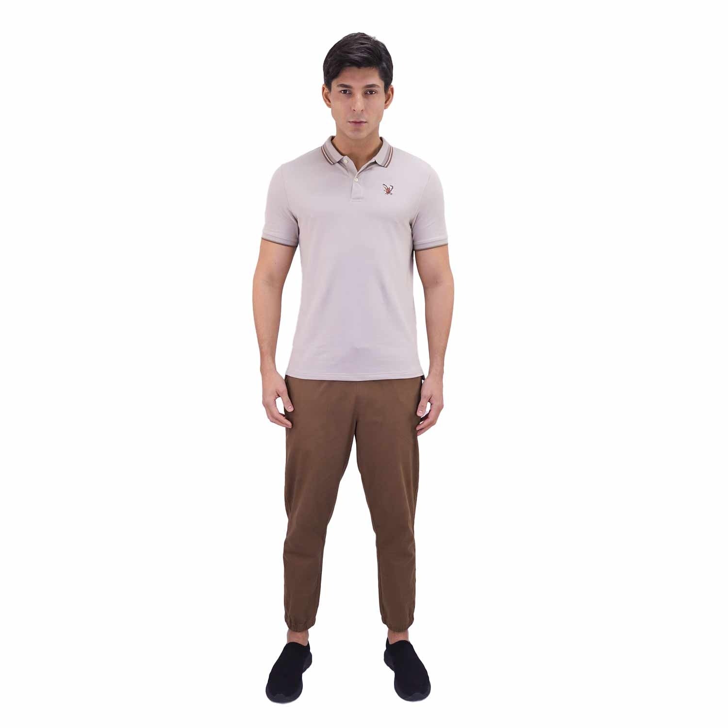Men's Eagle Printed Solid Polo - Giordano Online