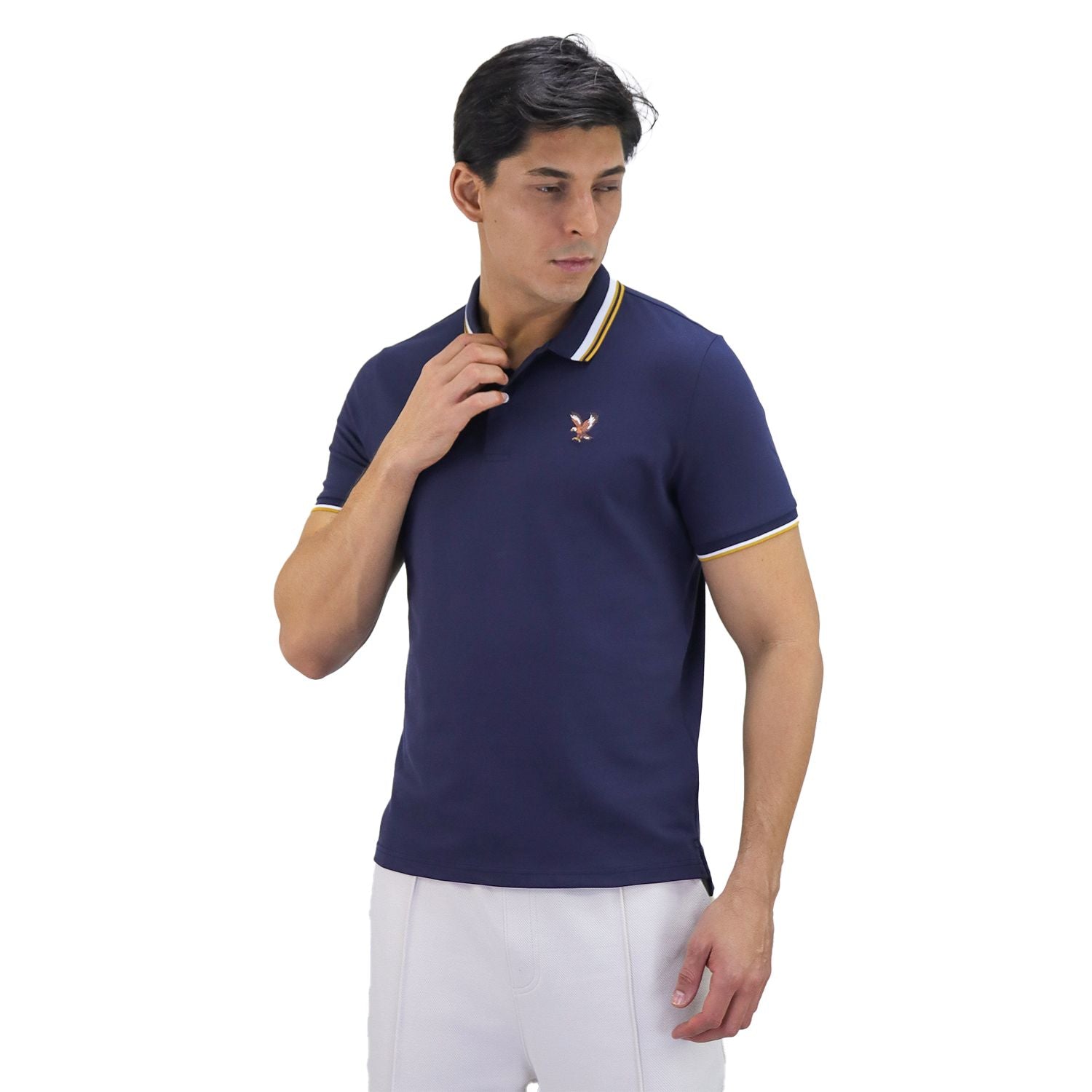 Men's Eagle Printed Solid Polo - Giordano Online