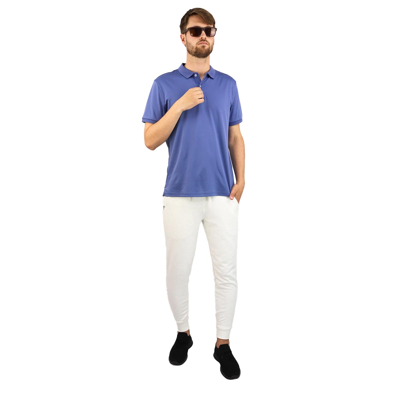 Men's French Terry Joggers - White - Giordano Online