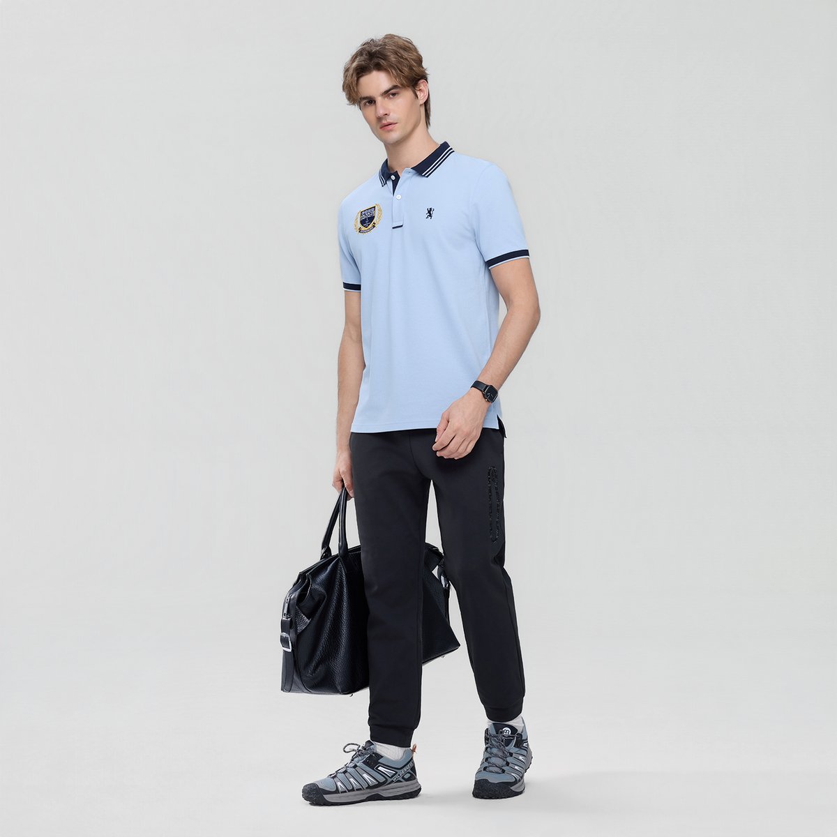 Men's French Terry Mid Rise Slim Taper Jogger - Giordano Online