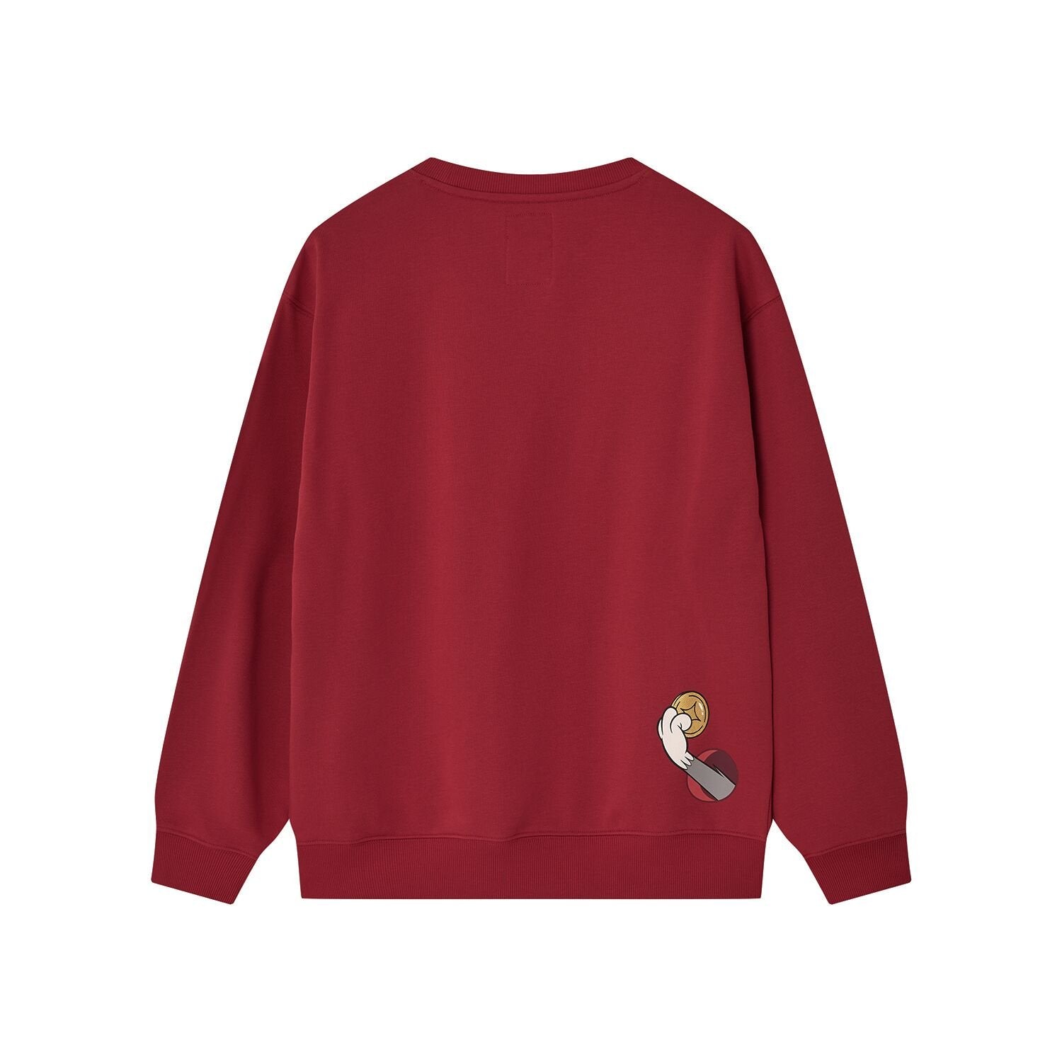 Men’s French Terry Relaxed Fit Pullover - Tom & Jerry - Red - Giordano
