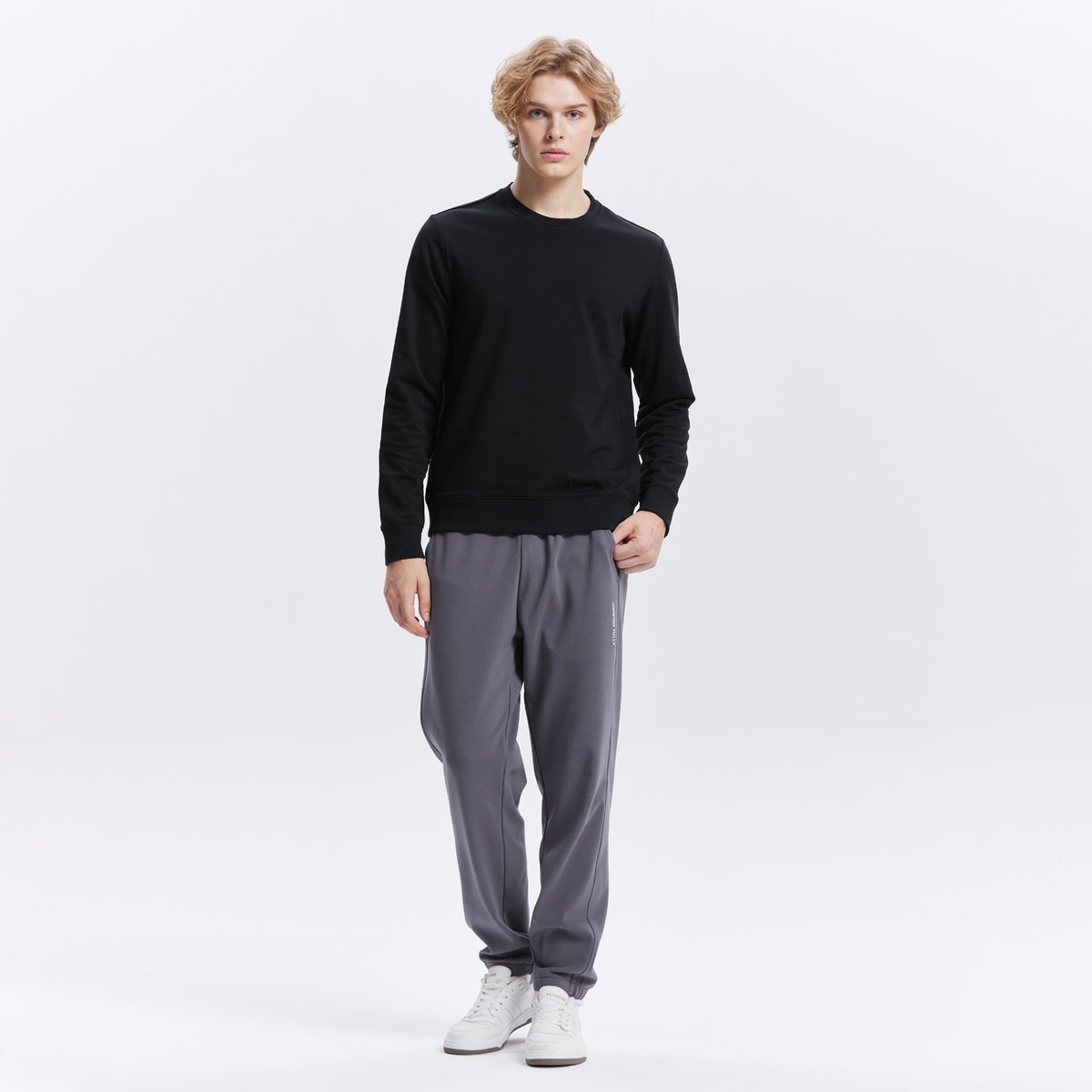 Men's French Tery Crew Neck Long Sleeve Regular Sweatshirt (Beau Monde) - Giordano Online