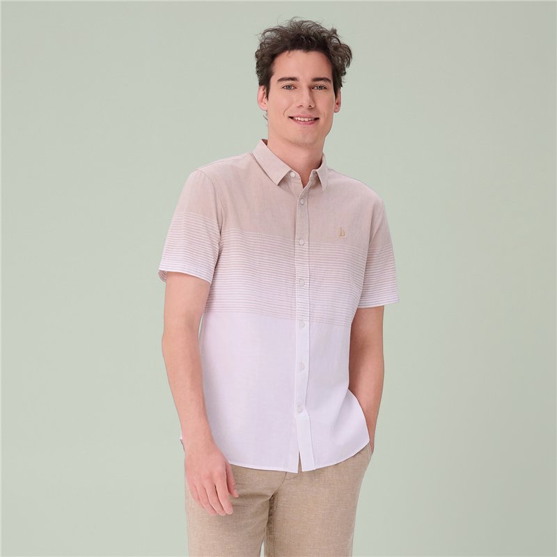 Men's Half Sleeve Linen Shirt - Giordano Online